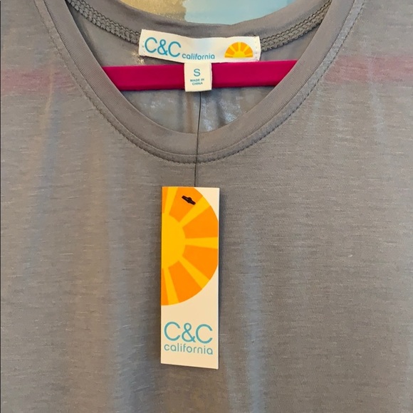 💕HP💕C&C California Assymetrical hem muscle tank grey - Picture 8 of 16